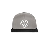 Spreadshirt Volkswagen Blanc Logo VW Classique Casquette Snapback, Taille Unique, Gris Graphite/Noir
