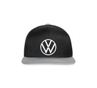 Spreadshirt Volkswagen Blanc Logo VW Classique Casquette Snapback, Taille Unique, Noir/Gris