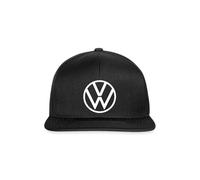 Spreadshirt Volkswagen Blanc Logo VW Classique Casquette Snapback, Taille Unique, Noir/Noir