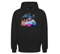 Spreadshirt Volkswagen VW Bulli avec Lettrage Let’s Rock Sweat À Capuche Unisexe, XL, Noir