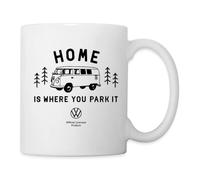 Spreadshirt Volkswagen VW Bulli Van La Maison Où Vous Garez Mug Blanc, taille unique, blanc