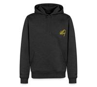 Spreadshirt Whitney Houston Écriture Design Brodé Sweat À Capuche Premium Homme, XS, Anthracite chiné