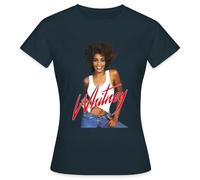 Spreadshirt Whitney Houston Photo avec Nom Rose T Shirt Femme, XL, Marine