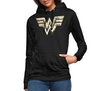 Spreadshirt Wonder Woman 1984 Classique d'or Sweat À Capuche Femme, M, Noir