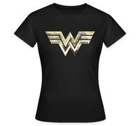 Spreadshirt Wonder Woman 1984 Classique d'or T-Shirt Femme, M, Noir