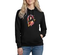 Spreadshirt Wonder Woman 1984 Portrait Superhéroïne Sweat À Capuche Femme, M, Noir