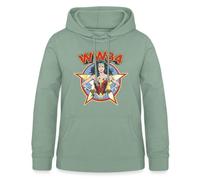 Spreadshirt Wonder Woman 1984 WW84 DC Comics Retro Vintage Années 80 Carnaval Sweat À Capuche Femme, XXL, Vert-de-Gris