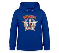 Spreadshirt Wonder Woman 1984 WW84 DC Comics Retro Vintage Années 80 Carnaval Sweat À Capuche Femme, L, Bleu Royal