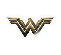 Spreadshirt Wonder Woman Logo Métallique Autocollant Sticker, 10 x 10 cm, brillant transparent