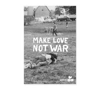 Spreadshirt Woodstock Make Love Not War Contre La Guerre Poster 40x60 cm, taille unique, blanc