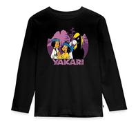 Spreadshirt Yakari avec Arc-en-Ciel Et Petit-Tonnerre T Shirt Manches Longues Enfant Premium, 122/128 (6 Ans), Noir