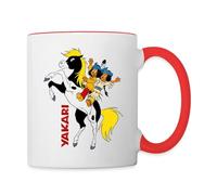 Spreadshirt Yakari Et Arc En Ciel Sur Petit Tonnerre Poney Mug Bicolore