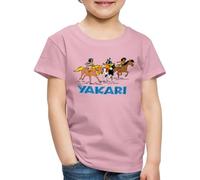 Spreadshirt Yakari Et Ses Amis Font du Cheval Poney T-Shirt Premium Enfant, 122/128 (6 Ans), Mauve