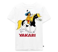 Spreadshirt Yakari Fait du Cheval sur Petit Tonnerre Marque Officielle T Shirt Enfant Premium, 122/128 (6 Ans), Blanc
