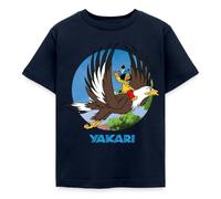 Spreadshirt Yakari Vole sur Grand Aigle T Shirt Enfant, 122/128 (7-8 Ans), Marine