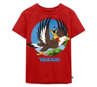 Spreadshirt Yakari Vole sur Grand Aigle T Shirt Enfant Premium, 122/128 (6 Ans), Rouge