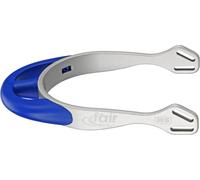 Sprenger fairRider Eperons en aluminium bleu fin arrondi, Taille:25, Couleur:argent