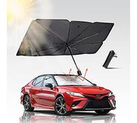 SPRFLYY Paresoleil pour parebrise de Voiture Pliable Facile à Utiliser Ranger protège Votre véhicule des Rayons UV du Soleil et de la Chaleur s'adapte à la Plupart des véhicules (1447 x 789 cm)