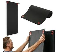 SPRI Tapis d'exercice à suspendre, de fitness et de yoga pour les classes de fitness de groupe Qualité commerciale avec trous renforcés (disponible en longueur 142,2 cm ou 182,9 cm et 0,95 cm d'épaisseur), 07-70537, Noir , 56 x 23 x 5/8"