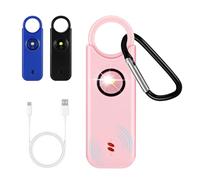 Sprifityy Alarme personnelle Anti agression de Poche, Alarme de sécurité d'autodéfense Rechargeable par USB pour Femmes, Sonnerie 135 DB avec Signal LED, pour Femmes, Enfants et Seniors (Rose)