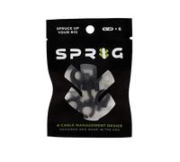 Sprig Dispositif de Gestion des câbles, 6,35 mm - 20, Lot de 6 (Noir)