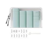 Sprigold Lot de 5 flacons de voyage brefs et tendance approuvés par la TSA, sans BPA, rechargeables pour shampooing, crème, après-shampooing, lotion, savon (Vert menthe nordique)