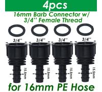 SPRINCLE-Connecteur femelle mâle à barbelé,adaptateur de tuyau PE,système d'arrosage goutte à goutte d'irrigation de jardin,4 pièces,1/2 "",3/4"",16mm,20mm,25mm - Type [SPL11-230]-16MM-4PCS