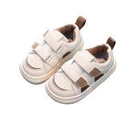 Spring And Summer Children And Infants Toddler Shoes Boys And Girls Floor Sports Flat Soles Light And Comfortable Solid Color Hook Loop chaussons rigolo (White, 28 Little Child)