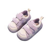 Spring And Summer Children And Infants Toddler Shoes Boys And Girls Floor Sports Flat Soles Light And Comfortable Solid Color Hook Loop chaussons rigolo (Purple, 33.5 Big Kids)