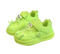 Spring and Summer Children and Infants Toddler Shoes Boys and Girls Floor Sports Flat Soles Light and Comfortable Solid Color Hook Loop Pantoufles Drole (Green, 27 Little Child)