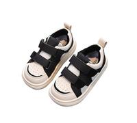 Spring And Summer Children And Infants Toddler Shoes Boys And Girls Floor Sports Flat Soles Light And Comfortable Solid Color Hook Loop chaussons rigolo (Black, 29 Little Child)