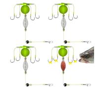 Spring Bait Cage, Catfish Bait Holder, Fishing Feeder, Carp Fishing Accessories with Heavy Duty Construction and Versatile Design for Freshwater or Saltwater, 1 pièce
