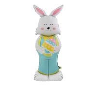 Spring Balloon - Cute Animal Inflatable for Holiday Display | Large Foil Bunny Figure with Easy Inflate Design & Lightweight Floating Structure for School Events Backyard Parties Porch Gatherings