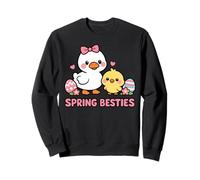 Spring Besties Kawaii Canard & Poussin Œufs de Pâques Dessin animé Mignon Sweatshirt