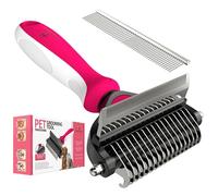 Spring Blossoms - Râteau de toilettage professionnel 2 en 1 pour chats et chiens - Peigne démêlant pour enlever facilement les tapis et les enchevêtrements, brosse pour animaux de compagnie, plus de