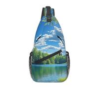 Spring Blue Skies And Sunshine Sac à bandoulière pour la pêche en plein air Sac à bandoulière Sac à dos de voyage Sac à dos à bandoulière pour homme Sac à dos de randonnée