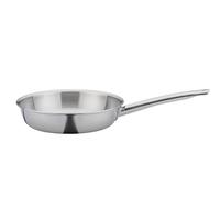 Spring Brigade Premium Poêle à frire, taille XL, diamètre 24 cm, en acier inoxydable, surface de cuisson polie, noyau en aluminium triple couche, pour tous les types de feux, y compris l'induction,