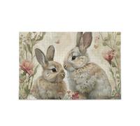 Spring Bunnies - Puzzle lapin de Pâques - Jeu de défi pour adulte - 1000 pièces