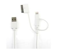 Spring Cable 3En1 2.4A 30 Pin/Micro-Usb/Lightning Blanc