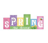 Spring Centerpiece - Easter Table Decor Sign Decoration, Tiered Tray Desktop Centerpiece for Home Office Holiday Party Desk Mantel Shelf Entryway Cabinet | TV Cabinet Display, Bedside Table Accent