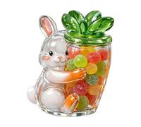 Spring Cookie Jar | 25cm Portable Bunny Cute Jar | Drop-Resistant Easter Home Decor, Multi-purpose For Party Christmas Birthday Weekday Snack Serving Offices Dorm Countertop Outdoor Movie Grocery