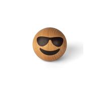 Spring Copenhagen Cool - Boule Emoji en Bois | Figurine en Bois | Diamètre 7 cm | Décoration d'intérieur | Bijoux de Chambre d'enfant | Bois (chêne FSC) | Collection Spring Emotions | Design de