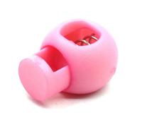 Spring Cord Lock Toggle Stopper Single Hole End Round Fastener Buttons Slider Adjustable Elastic Drawstring Rope Lock for Backpack Shoelace Sportswear Outdoor Gear Plastic 22mm (Pink)