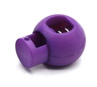 Spring Cord Lock Toggle Stopper Single Hole End Round Fastener Buttons Slider Adjustable Elastic Drawstring Rope Lock for Backpack Shoelace Sportswear Outdoor Gear Plastic 22mm (Purple)