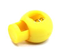 Spring Cord Lock Toggle Stopper Single Hole End Round Fastener Buttons Slider Adjustable Elastic Drawstring Rope Lock for Backpack Shoelace Sportswear Outdoor Gear Plastic 22mm (Yellow)