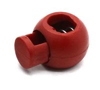 Spring Cord Lock Toggle Stopper Single Hole End Round Fastener Buttons Slider Adjustable Elastic Drawstring Rope Lock for Backpack Shoelace Sportswear Outdoor Gear Plastic 22mm (Date Red)