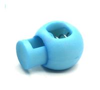 Spring Cord Lock Toggle Stopper Single Hole End Round Fastener Buttons Slider Adjustable Elastic Drawstring Rope Lock for Backpack Shoelace Sportswear Outdoor Gear Plastic 22mm (Light Blue)