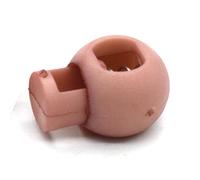 Spring Cord Lock Toggle Stopper Single Hole End Round Fastener Buttons Slider Adjustable Elastic Drawstring Rope Lock for Backpack Shoelace Sportswear Outdoor Gear Plastic 22mm (Light Brown)