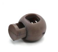 Spring Cord Lock Toggle Stopper Single Hole End Round Fastener Buttons Slider Adjustable Elastic Drawstring Rope Lock for Backpack Shoelace Sportswear Outdoor Gear Plastic 22mm (Coffee)