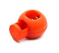 Spring Cord Lock Toggle Stopper Single Hole End Round Fastener Buttons Slider Adjustable Elastic Drawstring Rope Lock for Backpack Shoelace Sportswear Outdoor Gear Plastic 22mm (Orange)